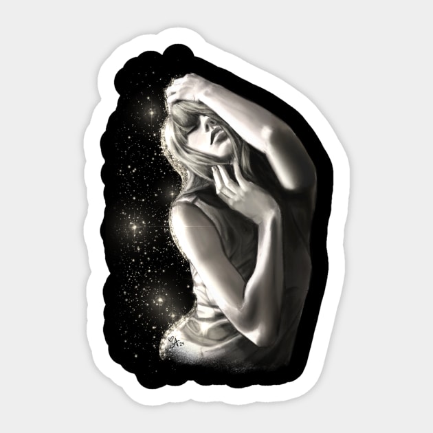 Hand Drawn Charcoal Portrait TTPD Sticker by amandadrawsthings